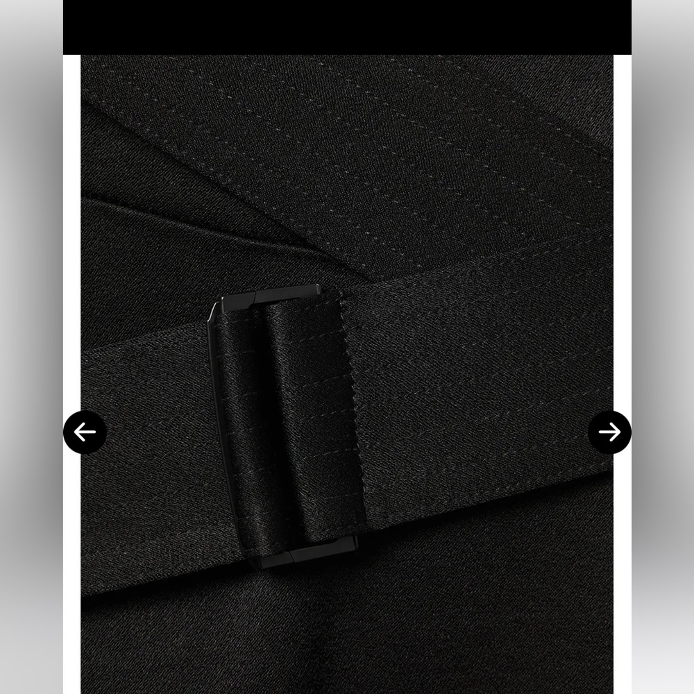 Reiss raya strappy asymmetrical midi dress size 2 black - Picture 2 of 14